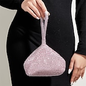 abordables Cabas et fourre-tout-Sac de soirée à strass pour femme – pochette en cristal scintillant pour fêtes, mariages et événements formels