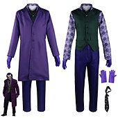 cheap Men&#039;s Costumes-The Dark Knight Clown Cosplay Costume Outfits Cosplay Movie Cosplay for Men&#039;s Adults&#039; Carnival Masquerade
