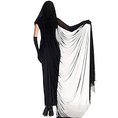 billiga Onda Häxor-häxa Djävul Ghost Bride halloween Cosplay-kostym Festklädsel Maskerad Valborgsmässoafton Kläder Cosplay Vuxna Dam Maskerad Mardi Gras Prestanda Fest Halloween Enkla Halloween kostymer Klä ut