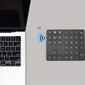 abordables Teclados-Teclado numérico bt de 36 teclas, teclado numérico inalámbrico recargable, teclado numérico ultrafino para ordenador portátil ipad