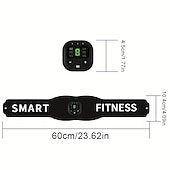 abordables Appareils de massage corporels-1 ensemble stimulateur de muscles abdominaux toner musculaire portable électrique ems entraîneur musculaire appareil de fitness sans fil intelligent pour hommes et femmes exercice de bureau à domicile