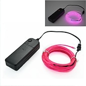Χαμηλού Κόστους Πρωτότυπα-1m/2m/3m/5m led el wire φώτα σκηνής λαμπερή λωρίδα φωτός εύκαμπτη νέον για πάρτι Χριστουγέννων