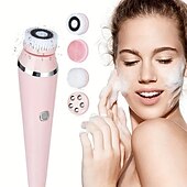 voordelige Persoonlijke bescherming-4-in-1 elektrische gezichtsreinigingsborstel gezichtsmassager gezichtskit set gezichtswasborstel gezichtsmachine exfoliërende borstel en gezichtsmassager skin spa kit waterdichte mee-eter acne