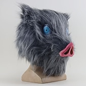  Accessori Maschera Ispirato da Maiale Inosuke Hashibira Anime Accessori Cosplay Poliestere Per uomo Per donna Costumi di Halloween