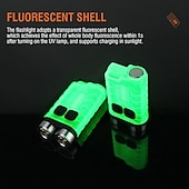 cheap Work Lights-V3 LED Keychain Flashlight with Type-C Rechargeable Torch Mini Keychain LIght with SIde Light Glare Multifunctional Work Light