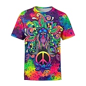 Men's Graphic T Shirt Short Sleeve T shirt 3D Print Crew Neck Shirt Vintage Fashion Designer Outdoor Daily Sports Rainbow Spring & Summer Clothing Apparel S M L XL 2XL 3XL3
