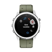 Недорогие Ремешки для часов Garmin-Ремешок для часов для Garmin Fenix 7S Pro 6S 5S Plus Epix Pro 42mm Approach S70 42mm Instinct 2S Descent Mk2S D2 Delta S 20mm силиконовый Замена Ремень 20mm Регулируется Пряжка из нержавеющей стали