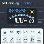 お買い得  車用バックカメラ-ユニバーサルデジタルGPSスピードメーター、5.5&quot; HUDヘッドアップディスプレイ付き、車両用、スピード（MPH/Km/h）、疲労運転リマインダー、超過速度警報、全車両用HDディスプレイ