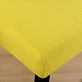 cheap Dining Chair Cover-Dining Chair Cover Burgundy Farmhouse Stretch Chair Seat Slipcover Spandex Washable Cover Kitchen Protector for Dining Room Wedding Ceremony Durable