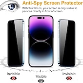 رخيصةأون واقيات شاشات أيفون-3 قطع واقي الشاشة من أجل Apple ايفون 16 آيفون 15 برو ماكس بلس iPhone 14 13 12 11 Pro Max Mini X XR XS Max 8 7 Plus زجاج مقسي ضد التجسس و الخصوصية 9H