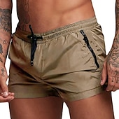 baratos shorts ativos masculinos-Homens calções atléticos Calções de treino Shorts de Corrida Shorts de Academia Bolsos Com Cordão com forro de malha Côr Sólida Respirável Secagem Rápida Curto Ginástica Roupa Diária Ginásio Esportes