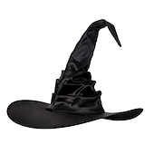 preiswerte Zubehör-Hexe Zauberer Walpurgisnacht Hut Kinder Erwachsene Herren Damen Unisex Klassisch &amp; Zeitlos Cosplay-Kostüm Party Halloween Maskerade Maskerade Karneval Einfaches Karnevalskostüm