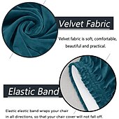 cheap Armchair Cover &amp; Armless Chair Cover-Wingback Chair Cover Velvet Grey Sofa Chair Slipcover For Bar Coffe Patio Garden Washable Removable Party Home Hotel