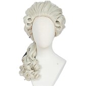preiswerte Historische Perücken-Lockige Perücke Hellblond Karneval Cosplay Kostümperücke für Party Halloween Perücken