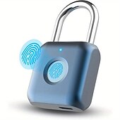 זול מנעולי טביעת אצבע-נעילת טביעת אצבע חכמה usb נטען עמיד למים ביומטרי מתכת מנעול ללא מפתח לתרמיל מטען של חדר כושר