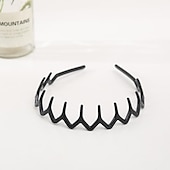economico Accessori per acconciature-1pc fasce per capelli a zig zag per donne ragazze adolescenti, fasce per capelli in plastica con denti, pettine per capelli antiscivolo fasce per la testa accessori per capelli