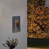 economico applique da esterno-luci per gradini luci per scale a led per interni bianco caldo/bianco 3000k/6000k luci impermeabili ip65 per gradini, nero 110-240 v