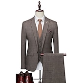 levne oblečení-Retro Řvoucí 20s 20. léta 20. století Třídílný oblek Kostýmové kalhoty Velký Gatsby Gentleman Gangster Maškarní kostým Pánské Plesová maškaráda Svatební Svatební host Večírek Dospělé Kabát Kalhoty