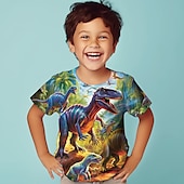cheap Boy&#039;s 3D Animals-Boys&#039; 3D Graphic Animal Dinosaur T shirt Tee Short Sleeve 3D Print Summer Spring Active Sports Fashion Kids 3-12 Years Outdoor Casual Daily Regular Fit