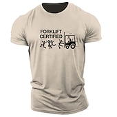 preiswerte Herren -Grafik -T -Shirt-Herren Buchstabe Grafikdrucke T Shirt Grafischen T-Shirt 100% Baumwolle Kurzarm Grafik Hemd Khaki Armeegrün Grau Bequemes T-Shirt Outdoor Straße Modedesigner-Kleidung