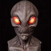 ieftine Masca și accesorii de Halloween-masca de halloween extraterestru amuzant extraterestru masca magica cosplay costum petrecere noutate masti latex cu cap complet pentru adulti si copii-halloween