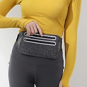 abordables sac de téléphone universel-poche de taille ultra-mince en cours d'exécution sport sac banane pack voyage ventre taille ceinture en plein air double fermeture éclair randonnée poche portefeuille ceinture sacs