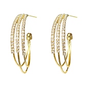 abordables Boucles d&#039;oreilles-1 paire Boucle d&#039;Oreille Créoles For Femme Anniversaire Soirée Cadeau Alliage Classique Mode