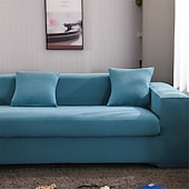 baratos Cobertura de Sofa-capas de sofá à prova de poeira todo-poderosas, elásticas, em forma de l, capa de sofá em tecido supermacio, cor de vinho, com uma capa de reforço grátis, capa de sofá moderna para sala de estar,
