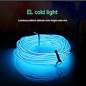 Χαμηλού Κόστους Πρωτότυπα-1m/2m/3m/5m led el wire φώτα σκηνής λαμπερή λωρίδα φωτός εύκαμπτη νέον για πάρτι Χριστουγέννων