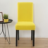 cheap Dining Chair Cover-Dining Chair Cover Burgundy Farmhouse Stretch Chair Seat Slipcover Spandex Washable Cover Kitchen Protector for Dining Room Wedding Ceremony Durable