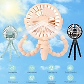 cheap Fans-Halter Neck Bladeless Fan – USB Rechargeable Portable Waist-Hanging Fan with 3-Speed Adjustment and Body Rotation