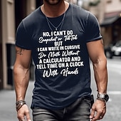 お買い得  メンズグラフィックTシャツ-メンズ クラシックスキル グラフィック Tシャツ &#039;スナップチャットやティックトックはないけど、筆記体、数学、アナログ時計&#039; ショートスリーブ ファニー ティー