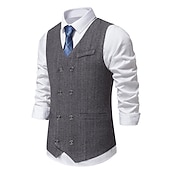 economico Costumi maschili degli anni '20-Vintage Anni 1920 Gilet Il grande Gatsby Gentiluomo Testimoni dello Sposo Slim Fit Costume Per uomo Mascherata Matrimonio Ospite di nozze Evento / Festa Adulti Gilet