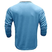 olcso Alkalmi Henley póló-Férfi Gombos póló Henley ing Tee Top Hosszú ujj Henley Nyár Sima Divat Dizájn Alap Vakáció Utca Alkalmi Fehér Sárga Piros Férfi felső póló