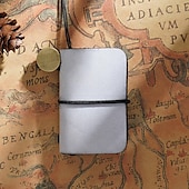 levne Notebooky a plánovače-Kůže zápisník Jednoduchý A7 2.9×4.1 palce Retro Kůže SoftCover Přenosná 64 stránky zápisník pro Cestovatelské Student