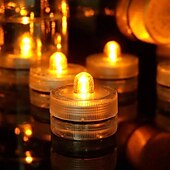 levne Podvodní světla-12ks vodotěsná ponorná mini led světla čajová svíčková podvodní led lampa na svíčku pro akvarijní dekorace do vázy na svatební párty