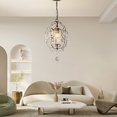 billige Lysekroner-led lysekroner, pendellys loft rustikk enkelthode jern led krystall lysekrone metall soverom auditorium hengende lampe takbeslag lys belysning rustikk elegant gårdshus komp 110-240v
