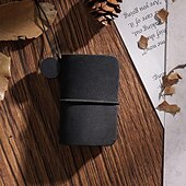 levne Notebooky a plánovače-Kůže zápisník Jednoduchý A7 2.9×4.1 palce Retro Kůže SoftCover Přenosná 64 stránky zápisník pro Cestovatelské Student