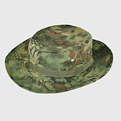 abordables Gorros-gorra táctica del ejército de camuflaje para hombres y mujeres sombrero boonie militar sombrero para el sol sombrero de pesca gorra de ala ancha al aire libre protección uv transpirable secado rápido sombrero que absorbe el sudor para la caza pesca escala