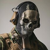 abordables Masque d&#039;Halloween &amp; Accessoires-halloween call of duty war zone 2, call of duty mw2, nouveau jeu squelette fantôme masque couvre-chef cosplay halloween décoration