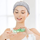 billige Tilbehør til hårstyling-1 stk spa ansikts hodebånd for sminke og ansiktsvask frotté hårbånd yoga sportsdusj ansikts elastisk hodebånd innpakning for jenter og kvinner