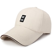 cheap Men&#039;s Hats-Men&#039;s Baseball Cap Black White Cotton Travel Beach Outdoor Vacation Plain Adjustable Fashion