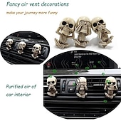 お買い得  車用アクセサリー＆オーナメント-車の芳香剤ベントクリップ 車のインテリアアクセサリー メンズ レディース かわいいスカル オートエアコンベントクリップ 装飾 車 オフィス リビングルーム ホーム ハロウィン クリスマス ギフト - 3個/セット