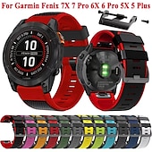 זול רצועות שעונים של Garmin-צפו בנד ל גרמין Fenix 7 7X 6 6X Pro Epix Pro 47mm 51mm Instinct 2X Approach S70 47mm S62 S60 Forerunner 955 945 Epix Marq Descent Quatix 22mm 26mm סיליקוןריצה תַחֲלִיף רצועה 22mm 26mm
