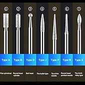 cheap Screw &amp; Nut Drivers-30Pcs Diamond Grinding Burr Needle Point Engraving Carving Polishing For Glass Jade Stone 3mm Drill Bit Rotary Tool Set