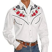 abordables Far West-Classique Rétro Vintage Blouse / Chemise Cowboy de l&#039;Ouest 3D Homme Mascarade Tenue Quotidienne Enterrement de Vie de Jeune Fille Adulte Chemise Toutes saisons