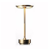 baratos Candeeiros de mesa-Candeeiro de mesa sem fio de alumínio led tricolor com escurecimento de toque recarregável luz noturna de mesa led lâmpada de leitura para restaurante bar de hotel iluminação de decoração de quarto