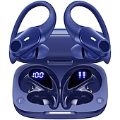 cheap TWS True Wireless Headphones-Wireless Earbuds Bluetooth Headphones 48hrs Play Back Sport Earphones with LED Display Over-Ear Buds with Earhooks Built-in Mic Headset for Workout
