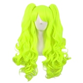 cheap Party Wigs-Wavy Blonde Ponytail Wig for Jean Cosplay Game Princess Golden Anime Hair Wigs with Pigtails Bangs Halloween Wigs