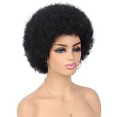 economico Parrucche storiche-parrucca anni &#039;70 parrucche afro per donne nere parrucche afro soffici rimbalzanti e morbide parrucche piene dall&#039;aspetto naturale per feste quotidiane costume cosplay parrucche di carnevale